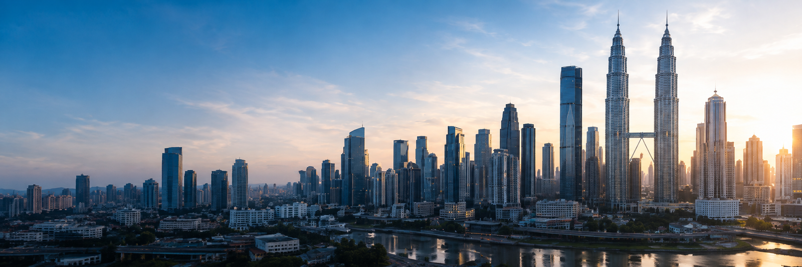Kuala Lumpur skyline featuring the Petronas Twin Towers