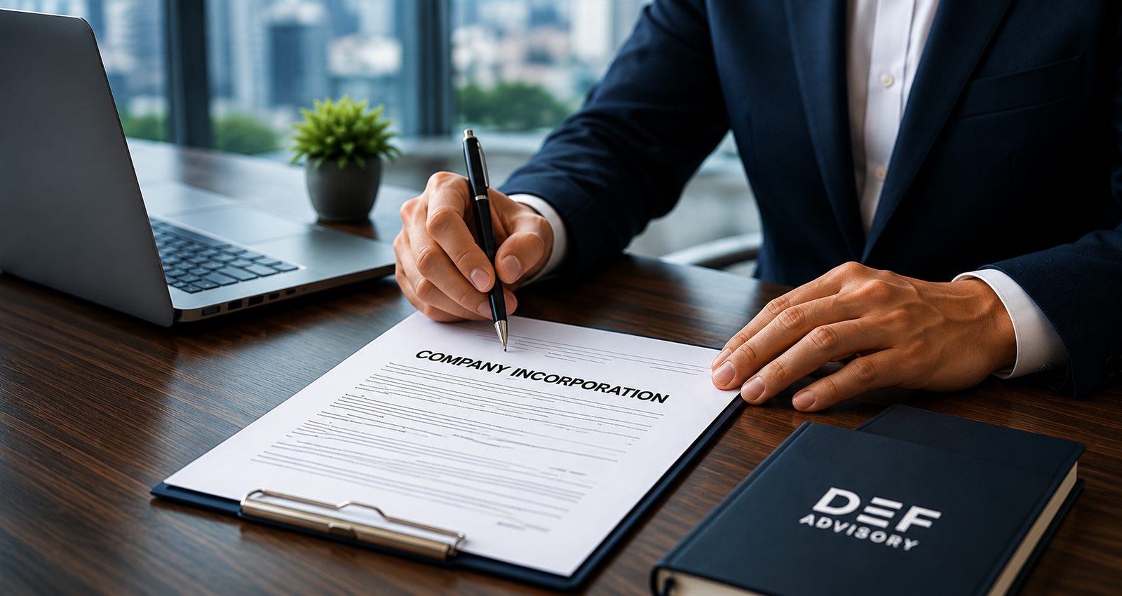 Professional reviewing company incorporation documents